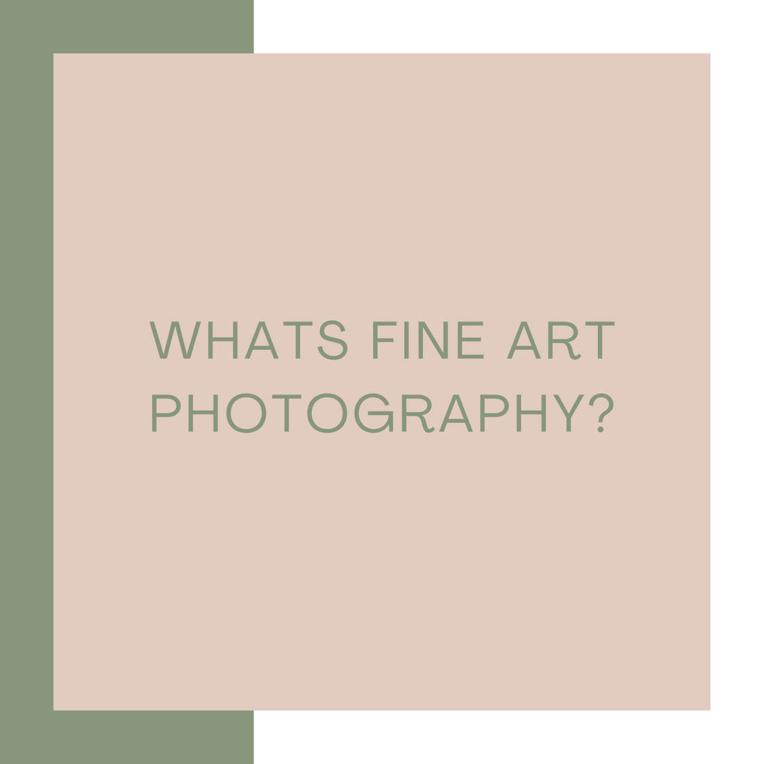 What's Fine Art Photography?