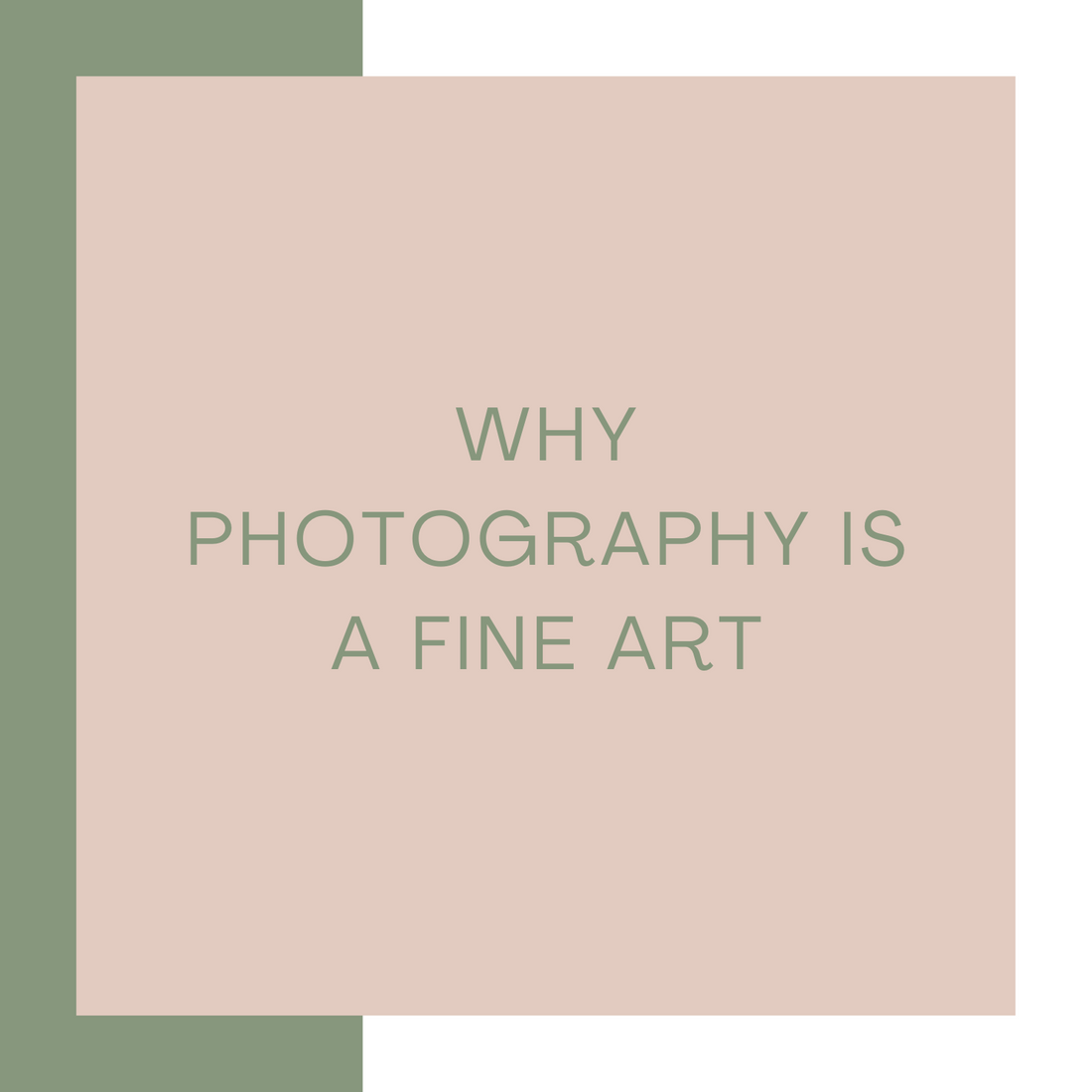 Why Photography is a Fine Art